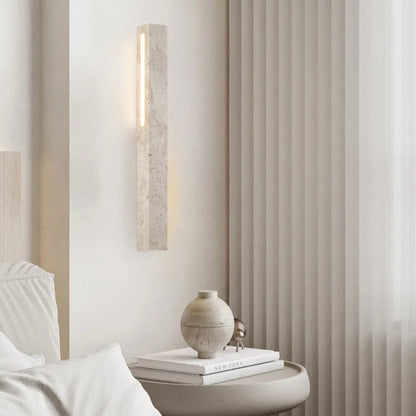 Malachi - Natural Thin Stone Slit LED Wall Light Modern Strip