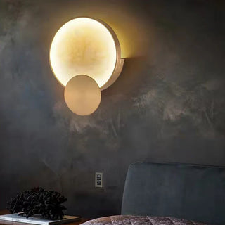 Graciela - Modern Round Gold Marble LED Wall Light