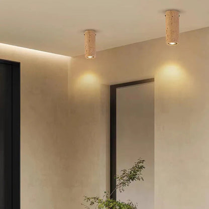 Orsola - Cylindrical Natural Stone Ceiling Light