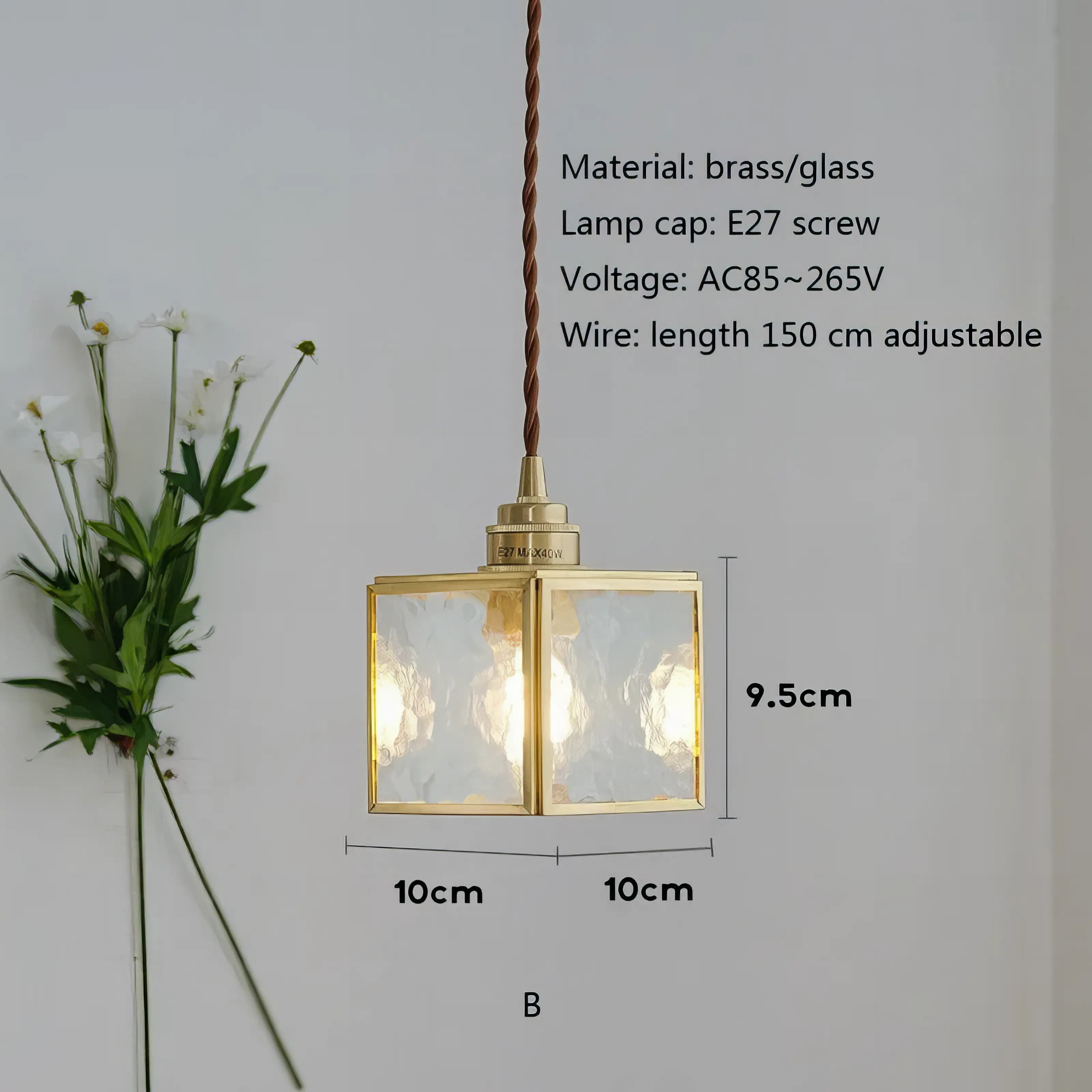 Ulrica - Vintage Modern Gold Glass Pendant Ceiling Light