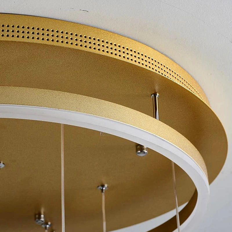 Valerie - Round Modern LED Butterfly Gold Ceiling Chandelier
