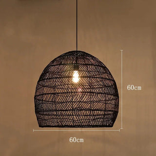 Uribe - Natural Chinese Bamboo Dome Hanging Pendant Ceiling Light