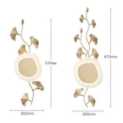 DALINDA - Gold Leaf Plant Modern LED Wall Light