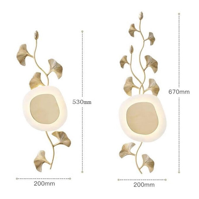 DALINDA - Gold Leaf Plant Modern LED Wall Light