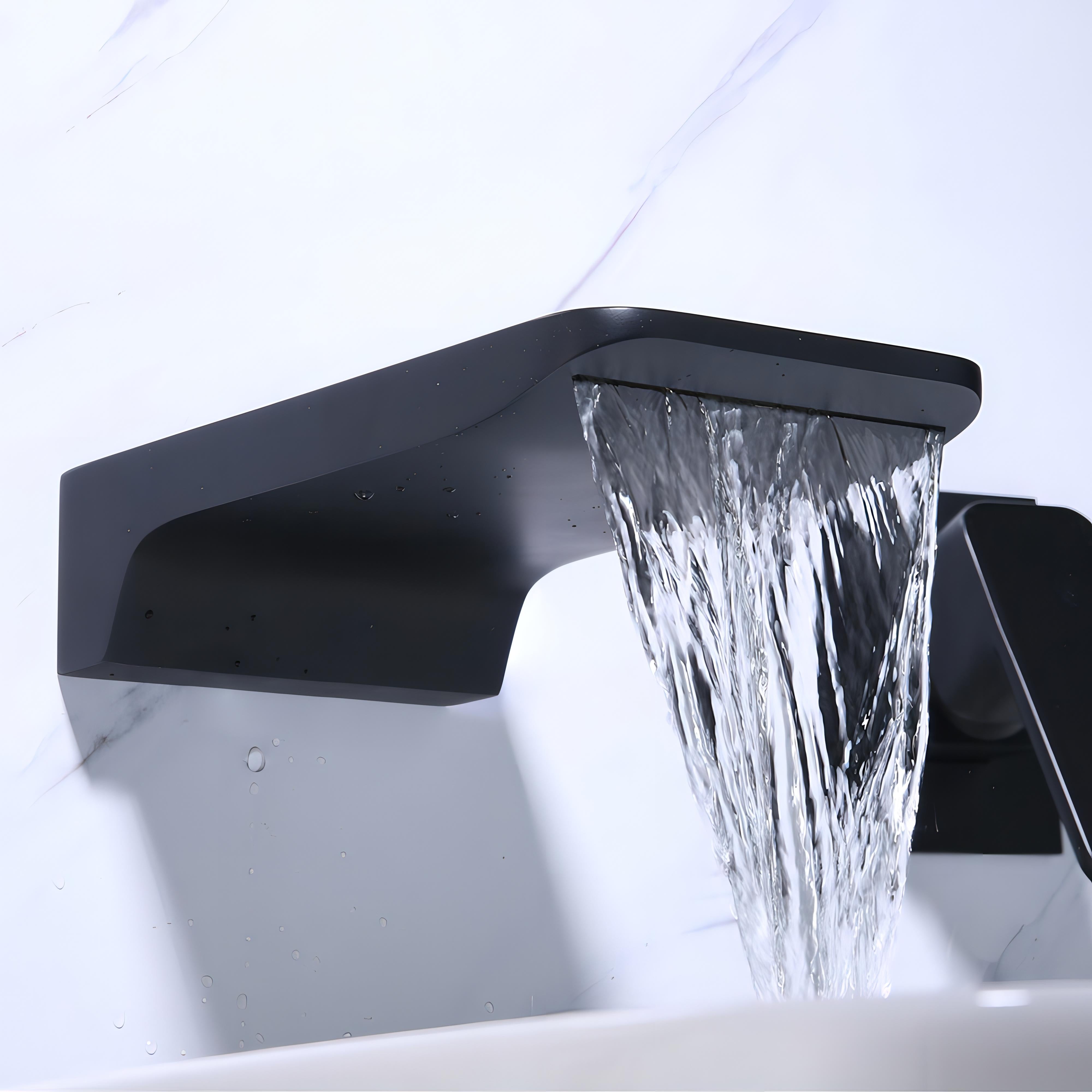 Vance - Modern Waterfall Basin Wall Mounted Mixer Tap