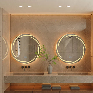 Kishori - Circular Illuminated Bathroom Wall Mirror