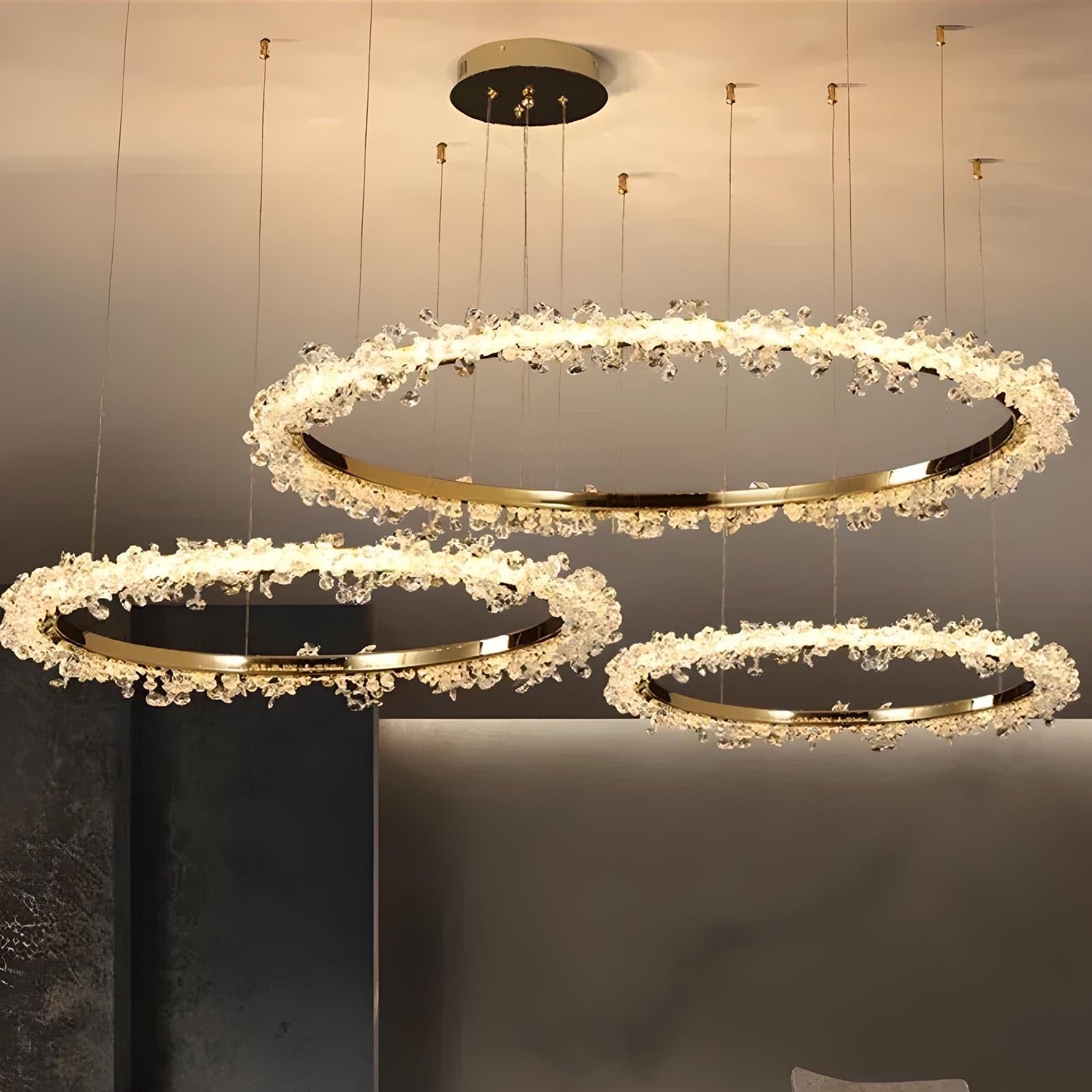 Maria - Modern Round Crystal Ceiling Chandelier