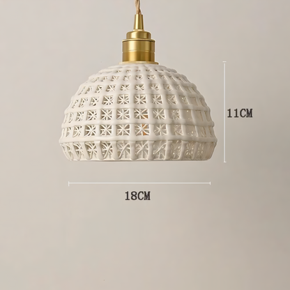 Mccoy - Modern White Patch Shade Pendant Hanging Round Ceiling Light