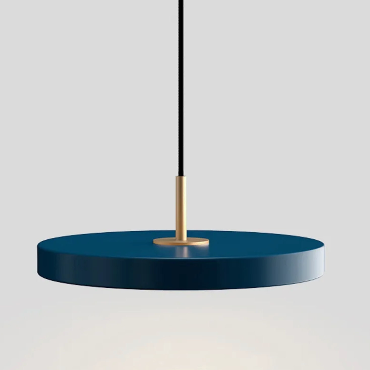 Blue Nordic Hanging Pan Style Thin Ceiling Light