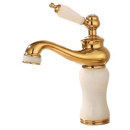 Karsyn - Retro Basin Single Lever Gold Brass Mixer Tap