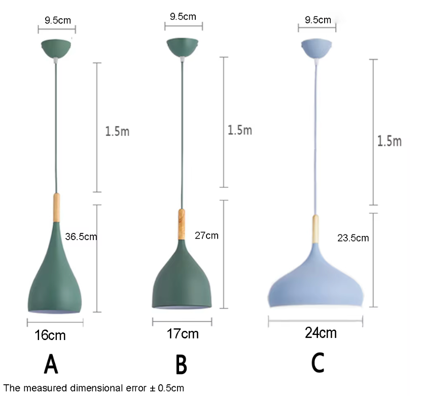 Talon - Modern Teardrop Wood Hanging Nordic Ceiling Pendant Light