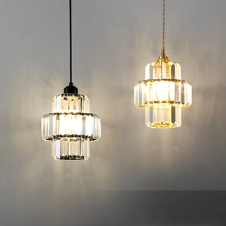 Fernanda - Round Tiered Glass Crystal Ceiling Pendant Light