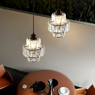 Fernanda - Round Tiered Glass Crystal Ceiling Pendant Light