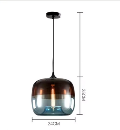Marilyn - Modern Green And Blue Apple Glass Hanging Pendant Light