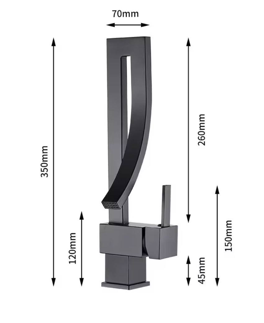 Zlatan - Tall Deck Mounted Single Lever Bathroom Tap