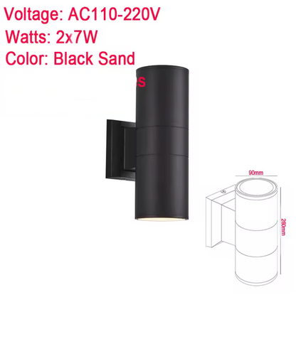 Cason - IP65 Waterproof Up/Down Shell LED Outdoor Wall Light