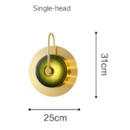 Oaklyn - Round Dish Gold Retro/Modern Wall Light