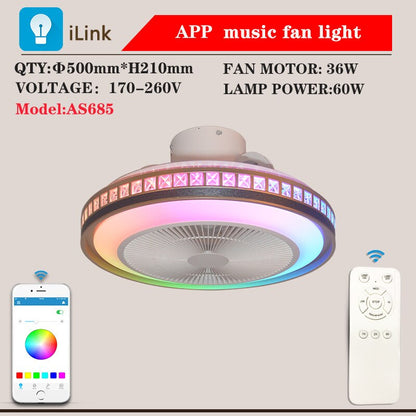 Naira - 50cm Ceiling Fan with LED Light Remote/APP Controlled
