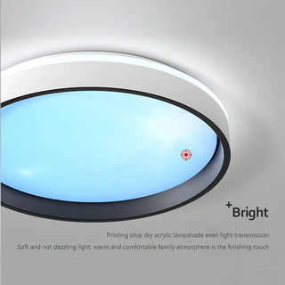 Marisela - Modern Blue Sky Round Flush Mount Ceiling Light