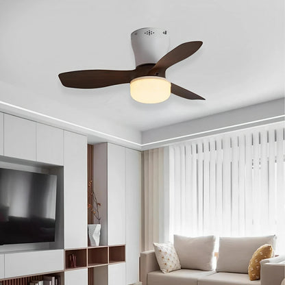 Marlene - Modern Ceiling Fan with Integrated Round Light