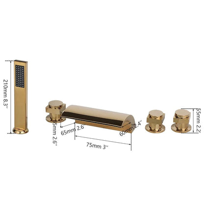 Anissa - Modern Waterfall Bathtub Tap/Shower Set