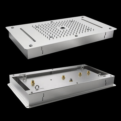 Brooks - Thermostatic Complete Shower System Set with Rough-in-Valve Large flow LED