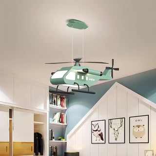 Anguiano - Hanging Combat Helicopter Children's Ceiling Light