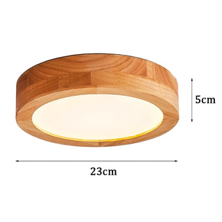 Josie - Modern Wood Flush Mount Round Ceiling Light