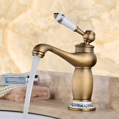 Canaan - Hot/Cold Retro Porcelain Single Lever Basin Tap