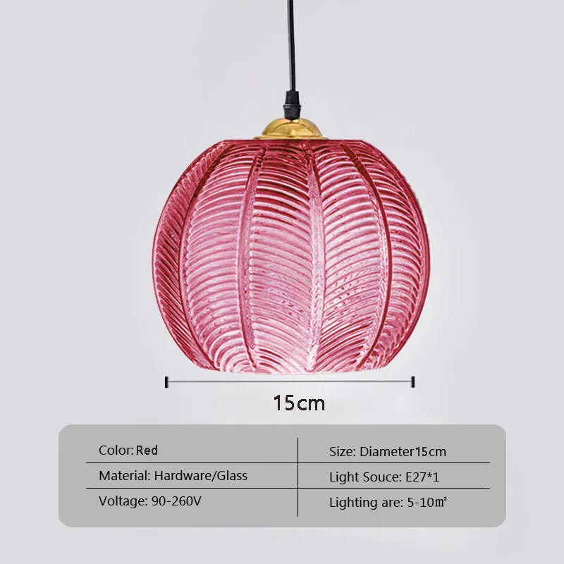 Foteini - Glass Leaf Pattern Hanging Light Properties