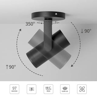 Nebiye - Minimalistic Adjustable Cylindrical Flush-Mount Downlight Ceiling Light