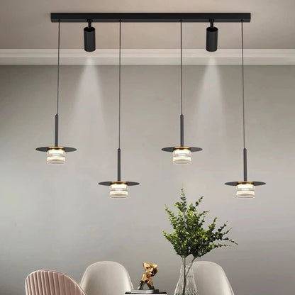 Brant - Modern Industrial Multi Head Black Hanging Pendant Ceiling Light