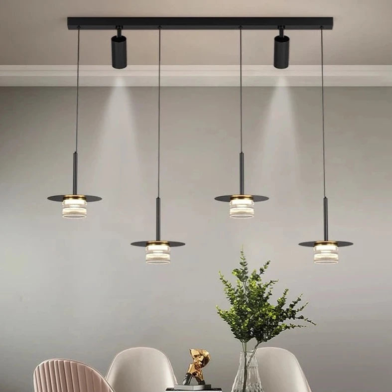 Brant - Modern Industrial Multi Head Black Hanging Pendant Ceiling Light