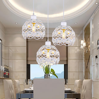 Douglas - Round Flower Hanging Glass Pendant Ceiling Light