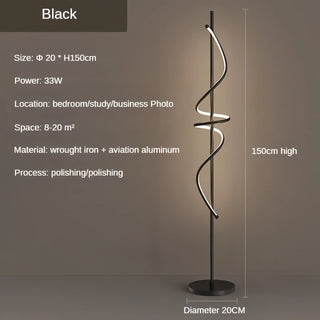 Milo - Sleek LED Floor Lamp with a Twist