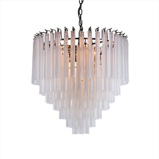 Rethousa - Frosted Glass Tiered Round Chandelier