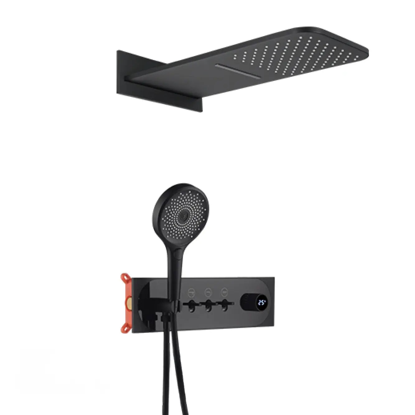 Dean - Modern LED Smart Display Wall Mounted Shower Set Multi Function