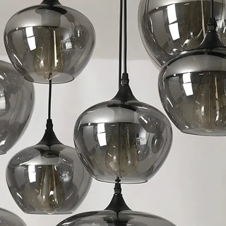 Filomena - Nordic Smoke Grey Glass Hanging Pendant Ceiling Light