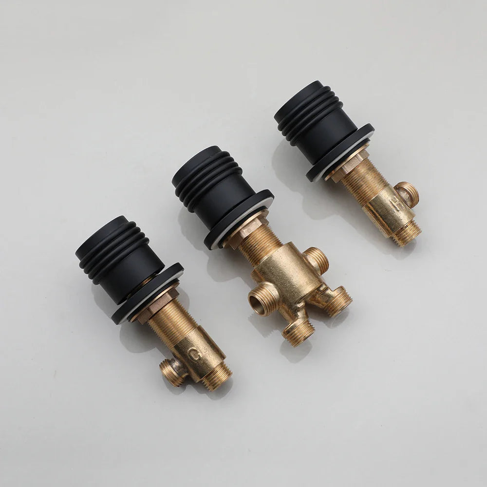 Janiya - Modern Bathtub Waterfall Tap Set with Pull Out Shower