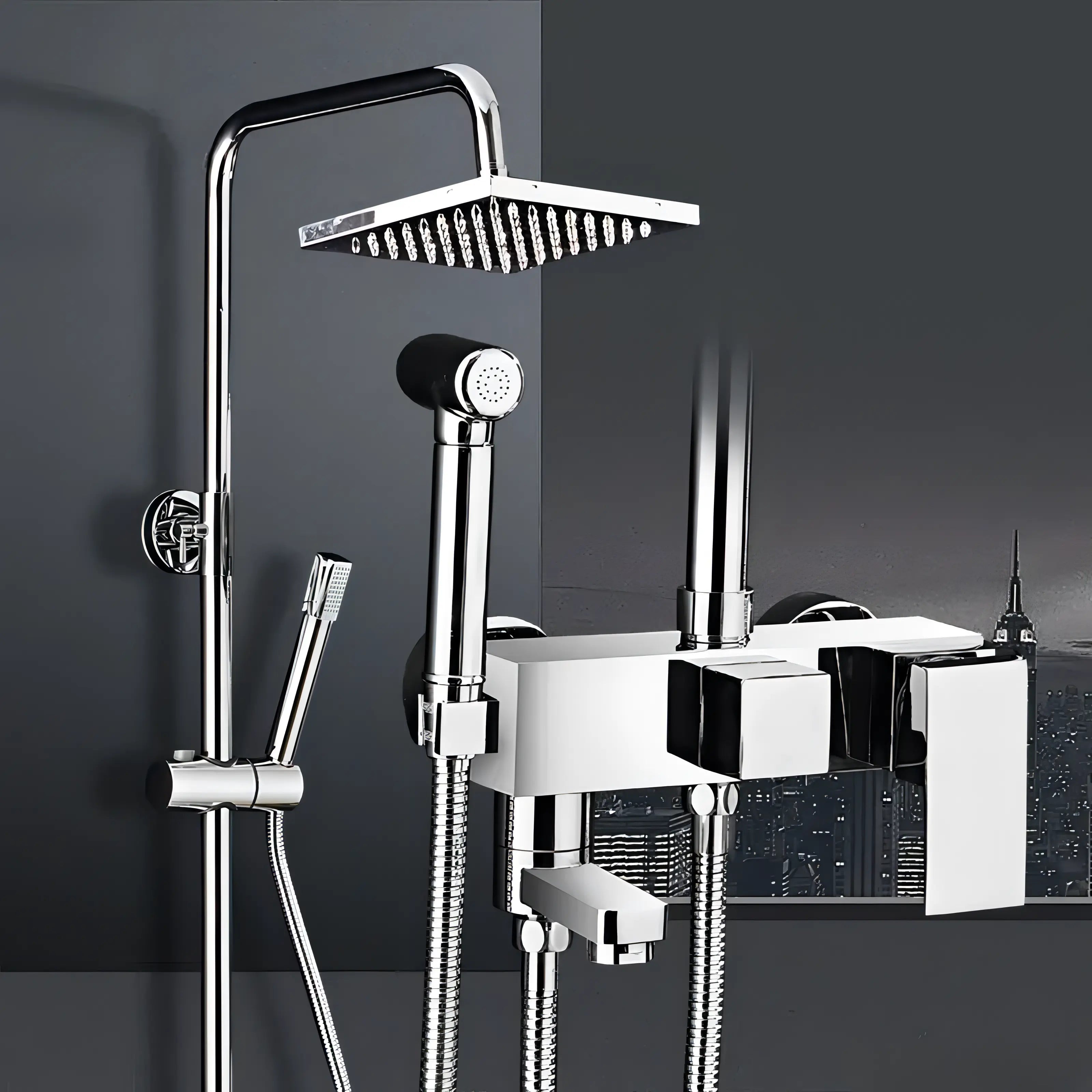Heath - Rainfall Wall Mounted Height Adjustable Shower Set