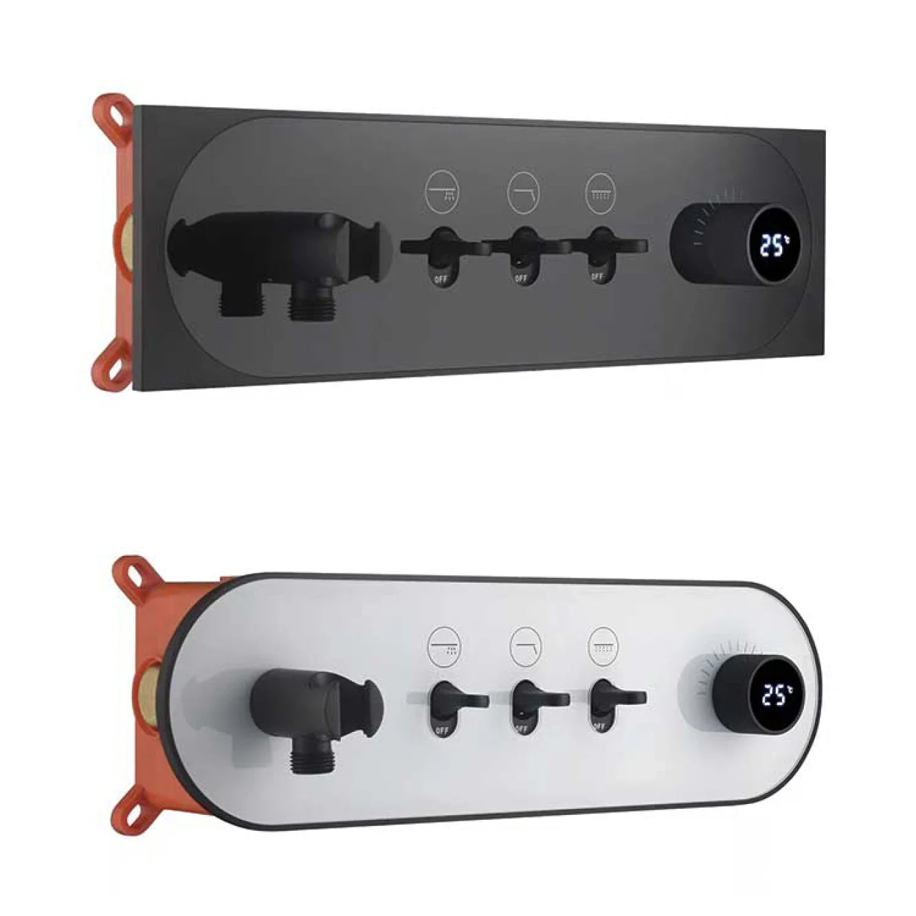 Dean - Modern LED Smart Display Wall Mounted Shower Set Multi Function