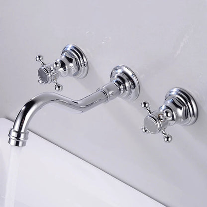 Maira - Vintage Style Dual Handle Hot/Cold Mixer Wall Tap