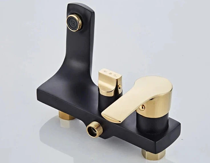 Kyndal - Modern Brass Bathroom Shower Set with Rainfall Shower Head and Hand Shower