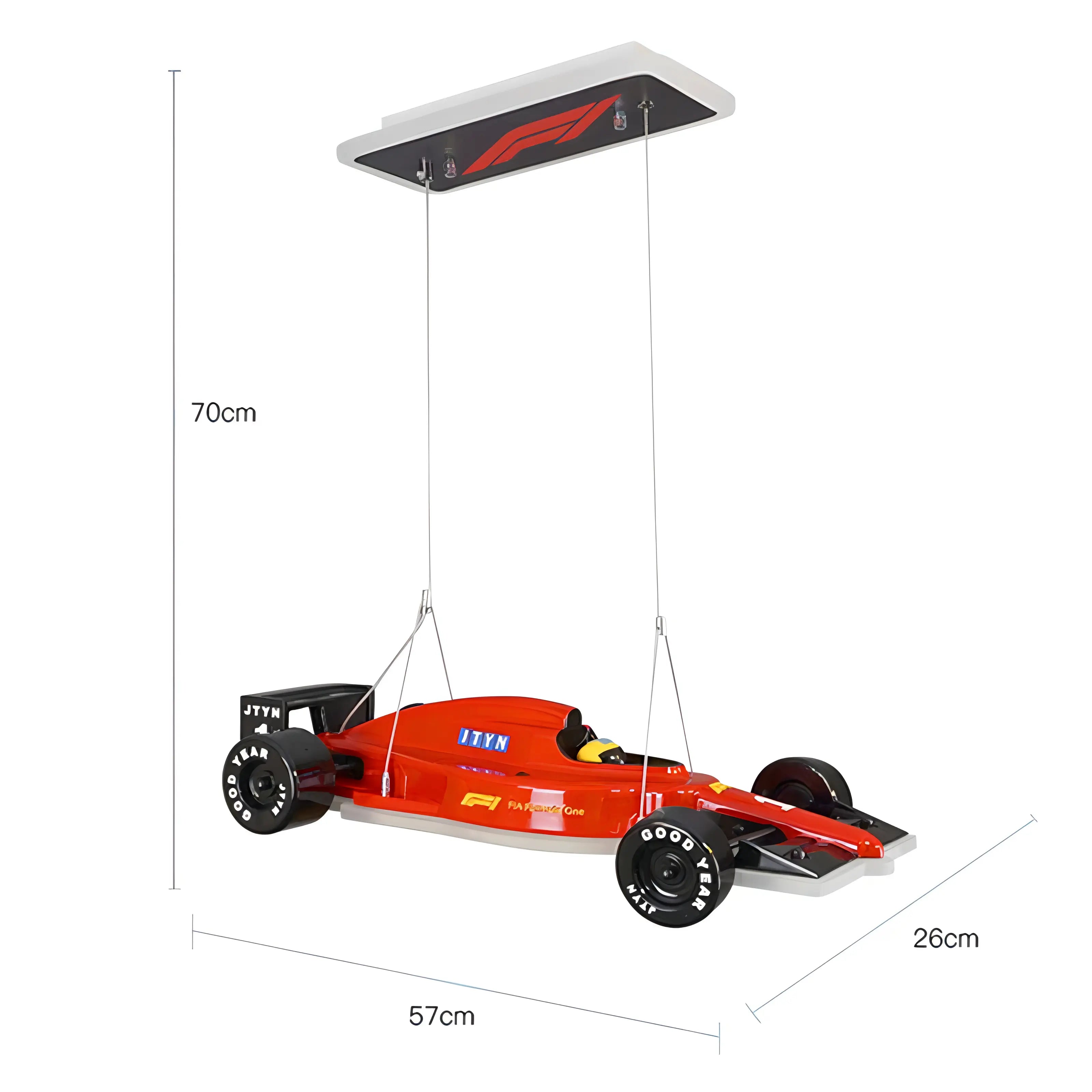 Pelletier - Boys Ceiling Light Hanging Racing Car