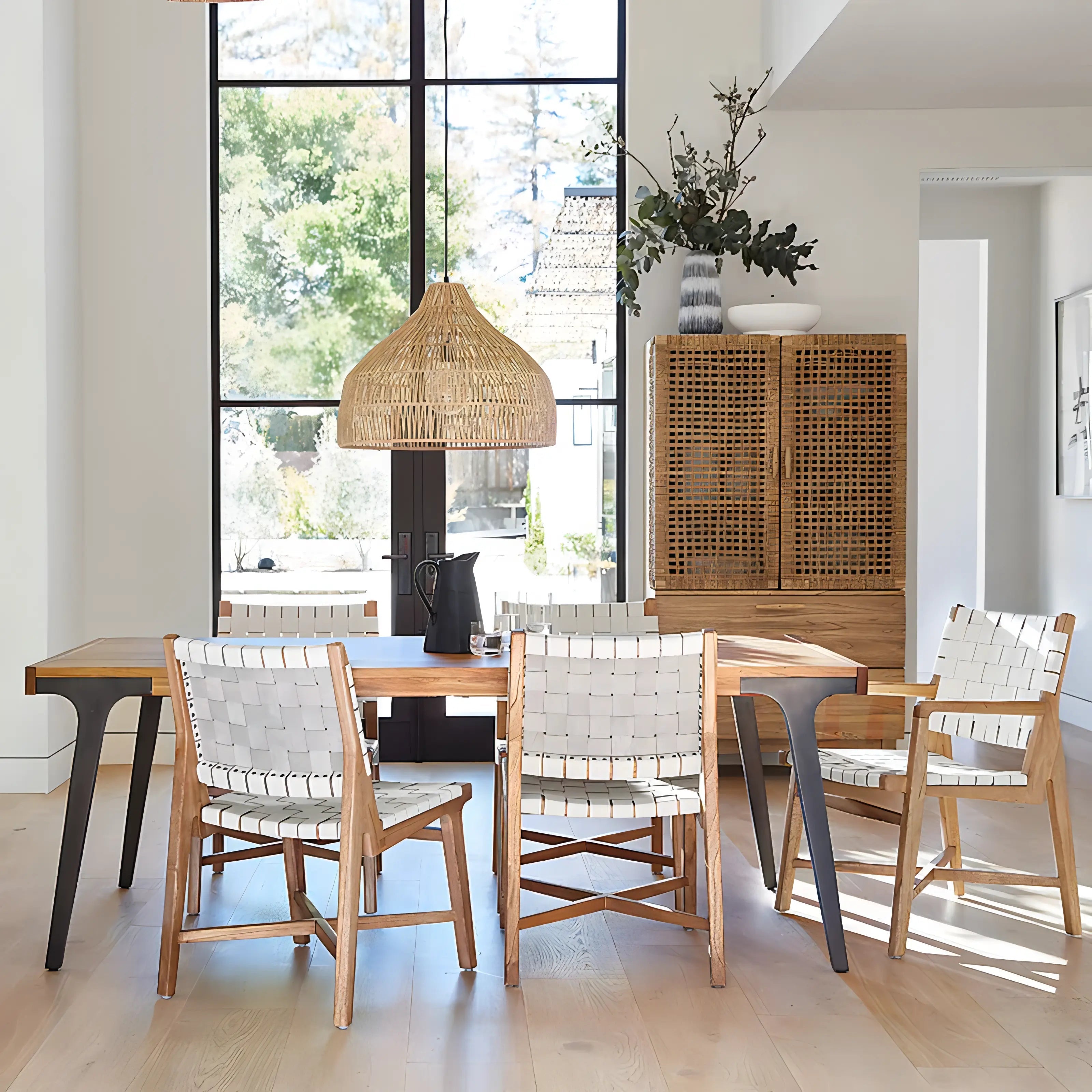 Kenan - Handmade Woven Rattan Round Ceiling Pendant Light