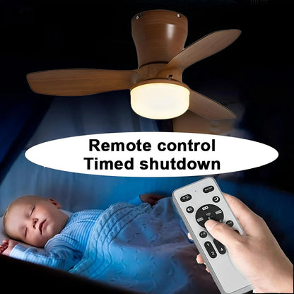 Marlene - Modern Ceiling Fan with Integrated Round Light