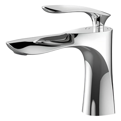 Wylie - Modern Brass Single Lever Deck Mounted Basin Mixer Tap