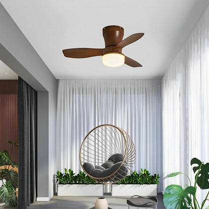 Marlene - Modern Ceiling Fan with Integrated Round Light