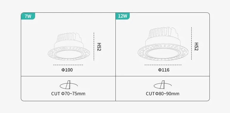 Gagne - LED Borderless Thin Ceiling Downlight Recessed