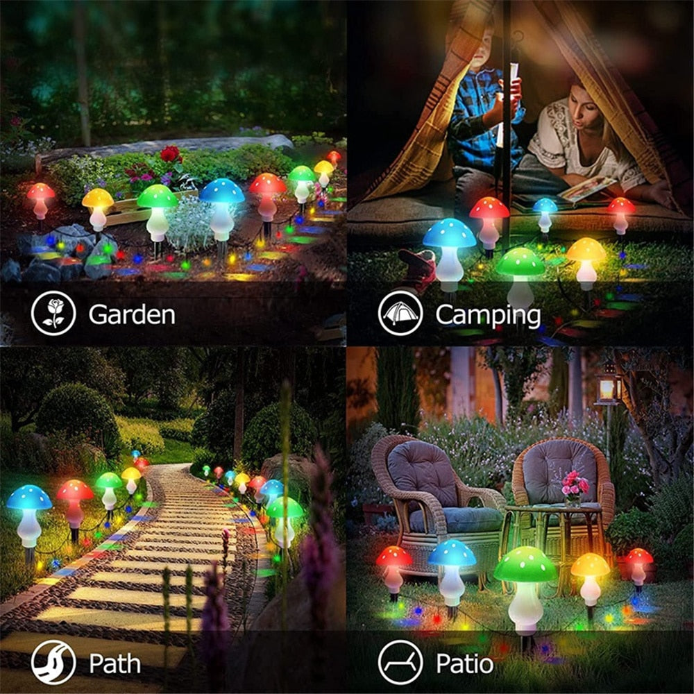 Eara - Solar Mushroom Multicolour Garden Light